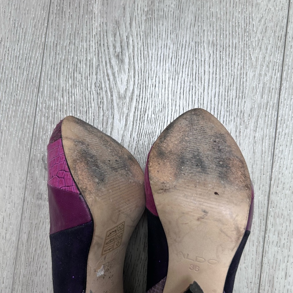 Aldo Purple Patch Heels. Size 6 - image 5